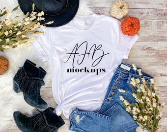 Bella Canvas 3001 Camicia Bianca Flat lay Tshirt Mockup, Bella Canvas 3001 Mockup, Bella 3001 Bianco, Spring Mockup, Bella 3001 Mockup Bianco