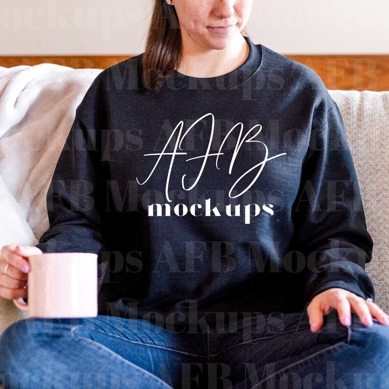 black gildan mockup