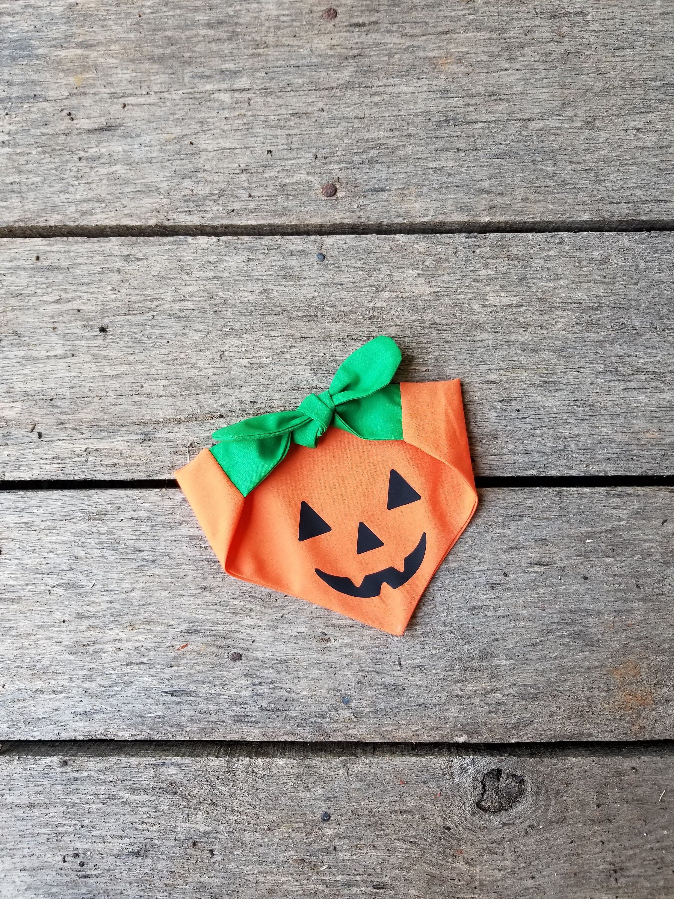 Jack o lantern face dog bandana