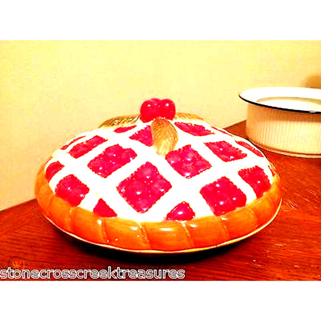 Vintage Covered Cherry Pie Plate Decorative Ceramic Serving Etsy