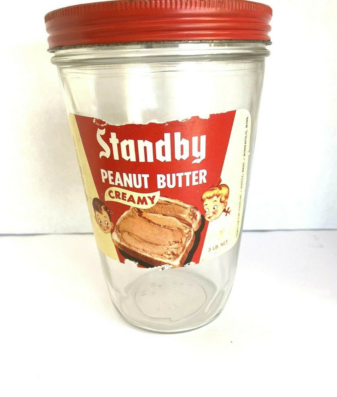 Vintage Rare Stan di Peanut Butter Jar3 Pound Label Yellow Etsy