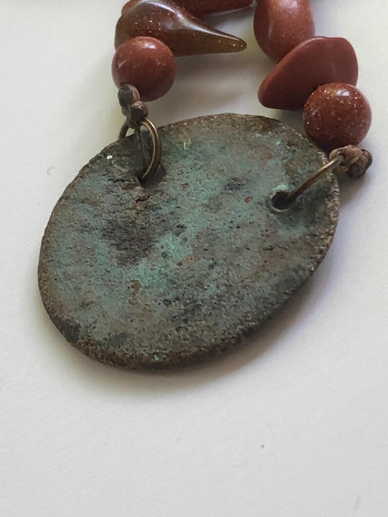 Necklace with Sun stone crystal