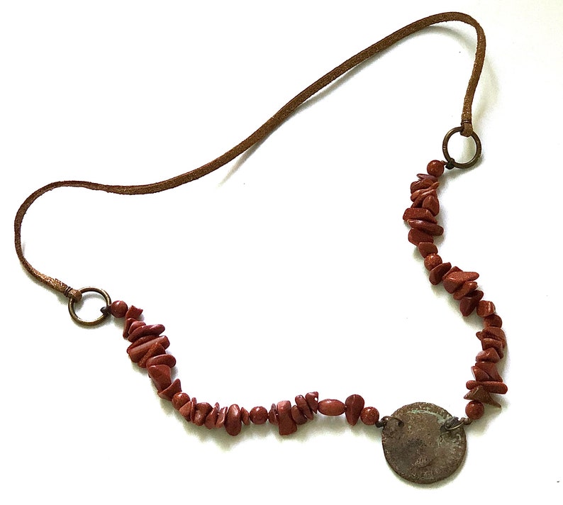 Necklace with Sun stone crystal