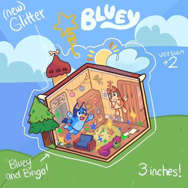 Bluey Shaker Keychain