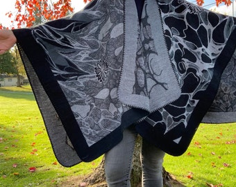 Promoção pós-Natal, poncho feminino para presente, poncho boho, roupa boho, capa feminina, xale boho, cardigã, poncho