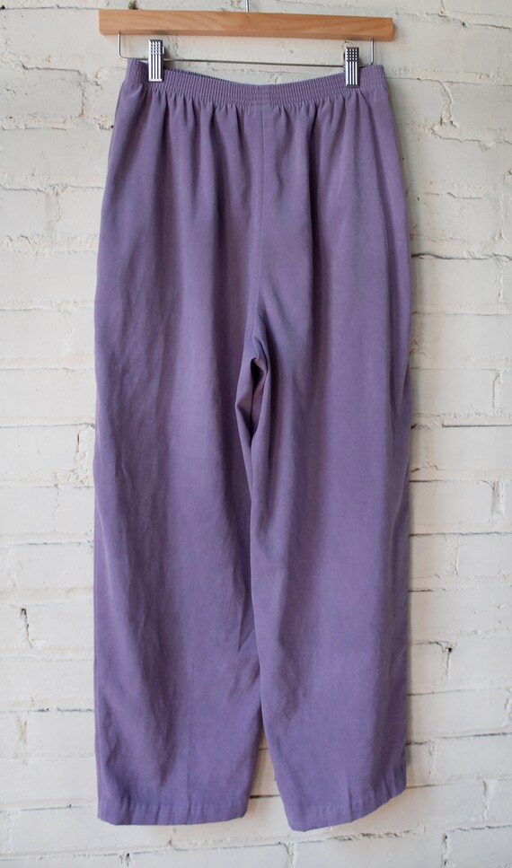 Vintage 1990s Purple Cropped Trousers - image 7