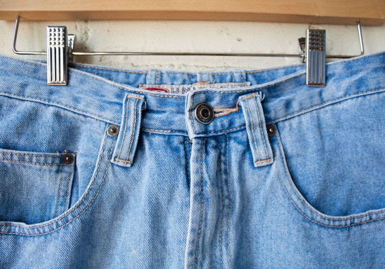 Short en jean des années 90, short en jean Union Bay, short en coton taille haute, jort vintage mi-longueur image 7