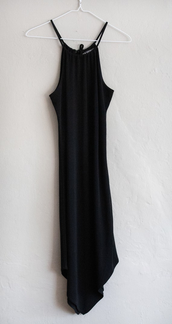 Y2k Cocktail Dress, Little Black Dress, Halter Pa… - image 5