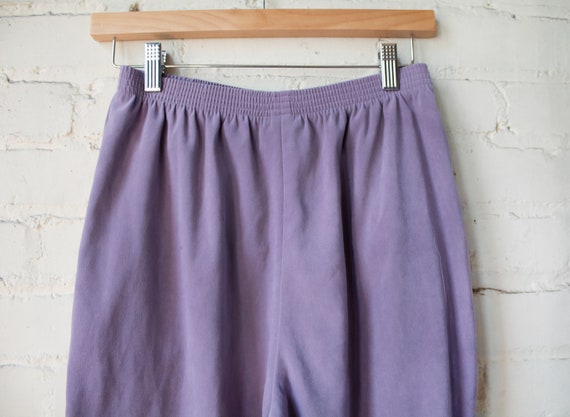 Vintage 1990s Purple Cropped Trousers - image 6