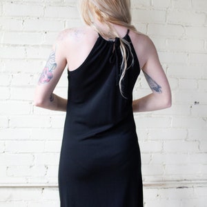 Y2k Cocktail Dress, Little Black Dress, Halter Party Dress, Handkerchief Hem Dress, Small image 4