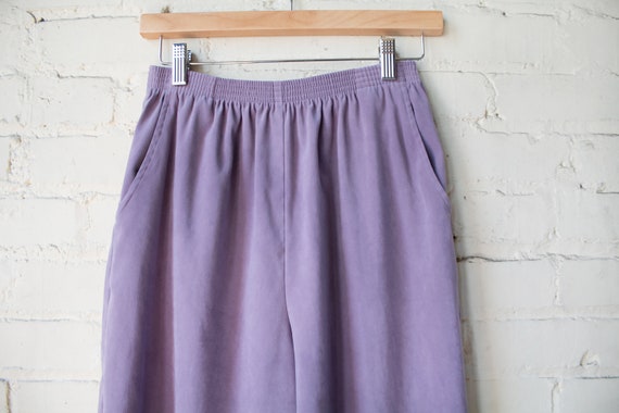 Vintage 1990s Purple Cropped Trousers - image 3