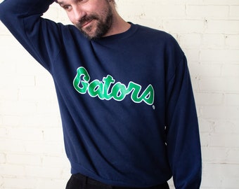 Vintage Florida Gator Sweatshirt, Pullover Crew Neck Unisex Sweatshirt Size Large