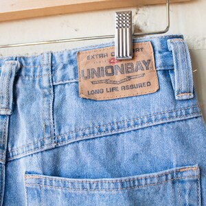 Short en jean des années 90, short en jean Union Bay, short en coton taille haute, jort vintage mi-longueur image 10