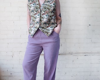 Vintage 1990s Purple Cropped Trousers