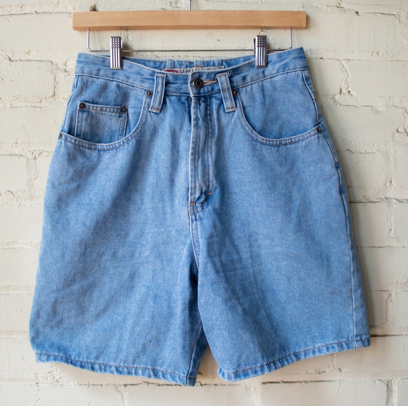 Short en jean des années 90, short en jean Union Bay, short en coton taille haute, jort vintage mi-longueur image 3