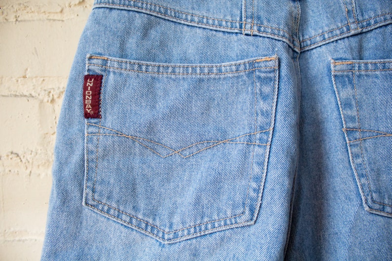 Short en jean des années 90, short en jean Union Bay, short en coton taille haute, jort vintage mi-longueur image 9