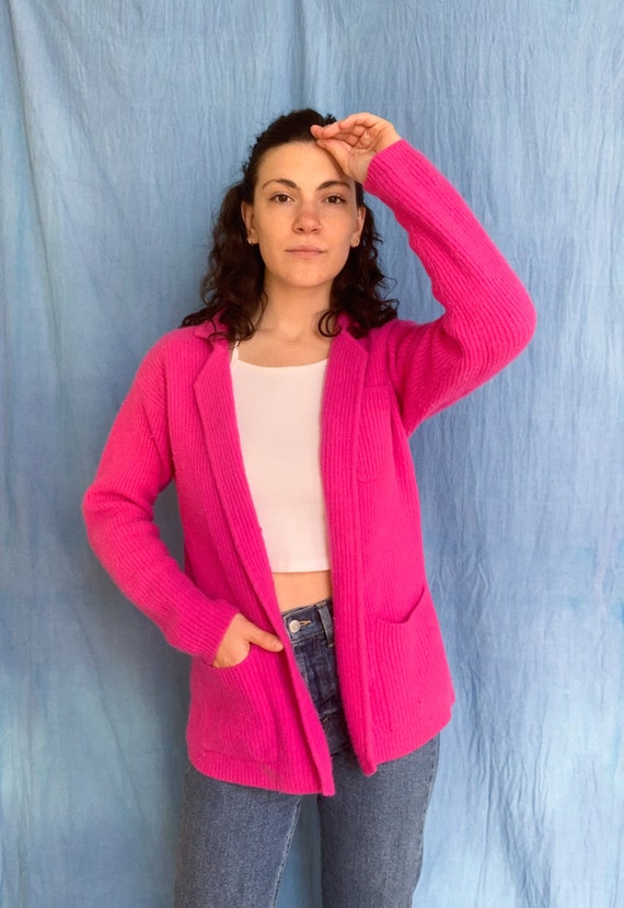 1980s Pink Spring Cardigan Size Small 