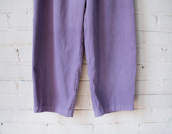 Vintage 1990s Purple Cropped Trousers - image 5