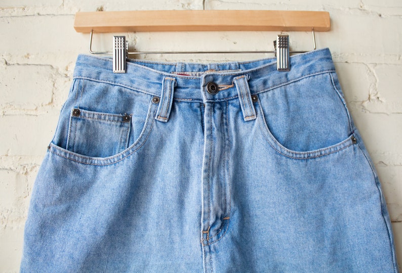 Short en jean des années 90, short en jean Union Bay, short en coton taille haute, jort vintage mi-longueur image 4