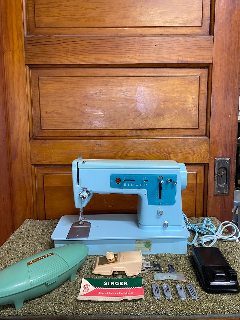 Vintage Singer Model 347 zigzag sewing machine Made in Great Etsy