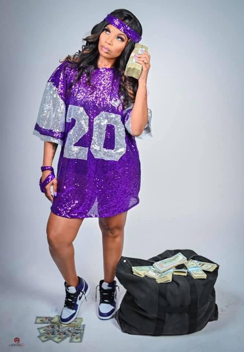 Custom Sequin Jersey Dress Etsy