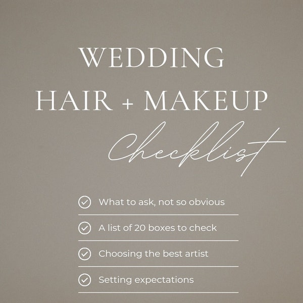 Wedding Hair and Makeup checklist | bride how to what to ask| bridal hmua team