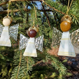 Angel Ornament, Fused Glass, Handmade, Unique, Handcrafted, Glass, Sun Catcher,