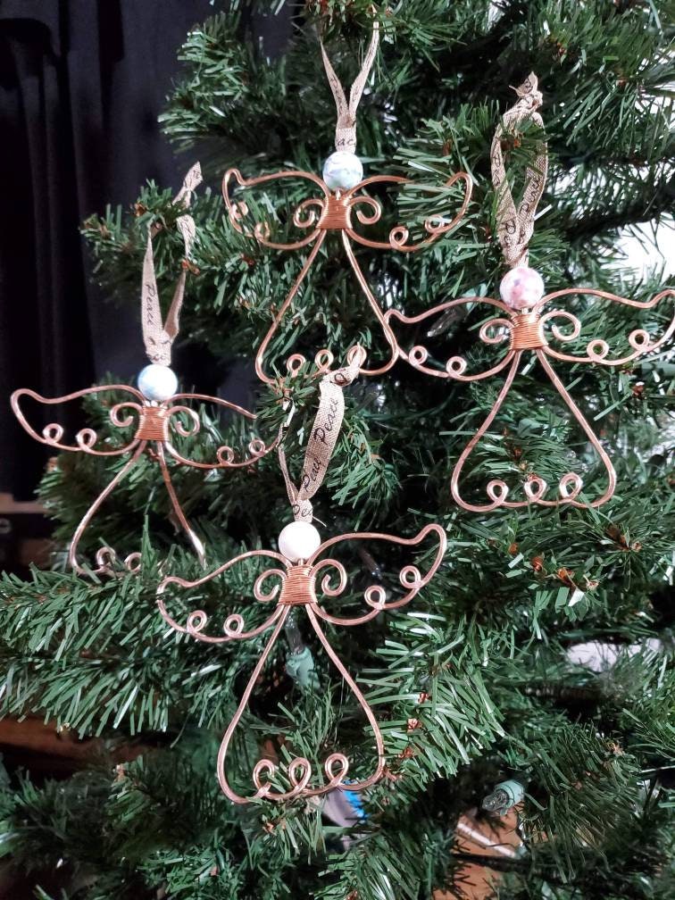 Copper Colored Angel Ornament Christmas Tree Ornament Etsy