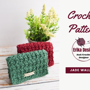 crochet wallet pattern, crochet pouch pattern, Jade wallet, crochet pattern for beginners, crochet bag pattern, crochet card holder pattern