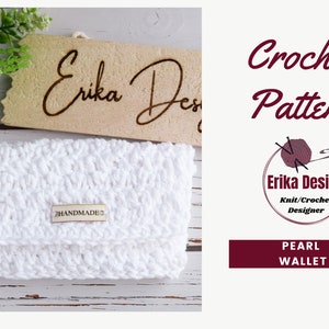 crochet wallet pattern, crochet pouch pattern, Pearl wallet, crochet pattern for beginners, crochet bag pattern, crochet card holder pattern