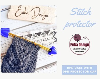 Dpn case, dpn cozy, sock knitting holder, sock knitting keeper, birthday gift for knitter, double pointed knitting needle case, dpn keeper