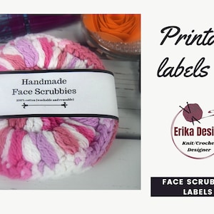 DRUCKBARE Etiketten für handgemachte Gesichtspeelings, Gesichtspeeling-Tags, Wrap-Etiketten, Marktdisplay, Gesichtspeeling-Vorlage, herunterladbares PDF