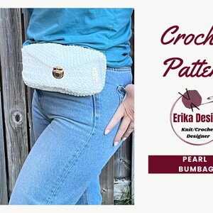 crochet fanny pack pattern, crochet clutch pattern, crochet purse pattern, fanny bag pattern, Pearl bumbag, summer crochet bag,