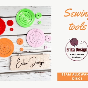 Seam allowance marking disk, seam allowance guide, seam allowance disc, Birthday gift for sewer, sewing tools, sewing accessory, sewing,