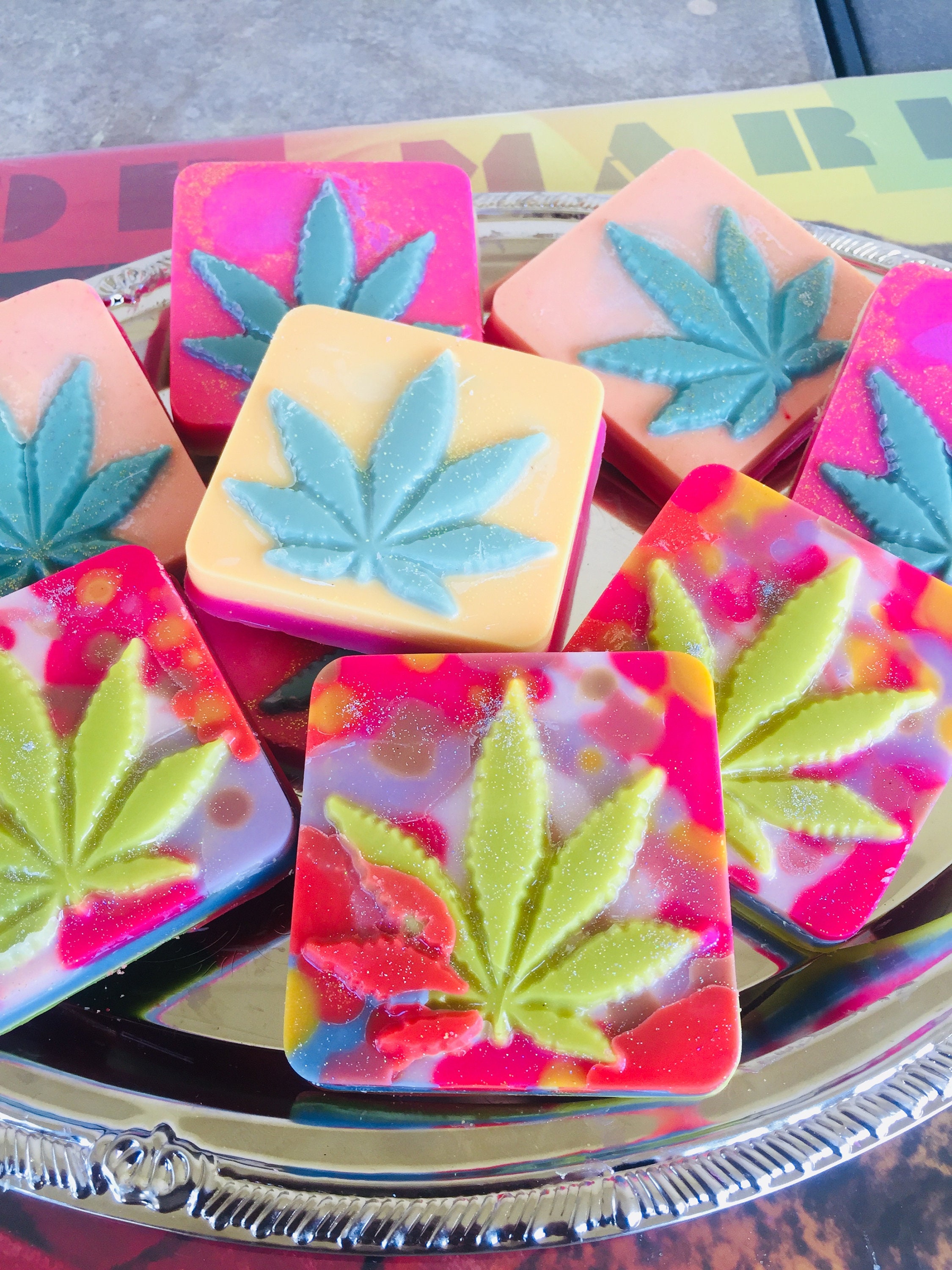 Marijuana leaf, wax melts, Infused with hemp oil, 420 novelty gifts, …