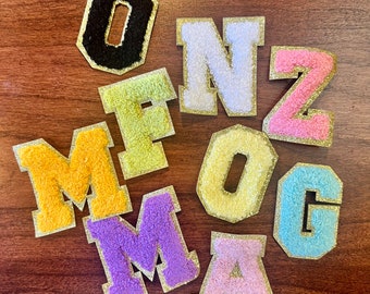 Stick On Chenille Letter Patch | Self Adhesive Varsity Letter Patch | DIY Dupe Patch  | Embroidery Patch | Chenille Patches