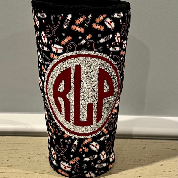 Iced Coffee Holder; Insulated Tumbler; Insulated Drink Holder; Custom Drink Holder; Monogrammed Drink Holder, Coffee Sleeve; Coffee Holder