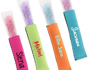 Personalized Popsicle Holder | Ice Pop Sleeve |Kids Party favor |Summer Gift For Kids | Birthday Party Favors | Kids Stocking Stuffer