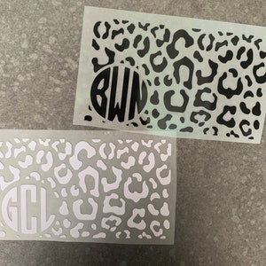 Personalized Bogg Bag Monogram Decal•Bogg Bag Leopard Vinyl Sticker•Bogg insert (decal only)•Leopard Monogram•Vinyl Sticker Monogram