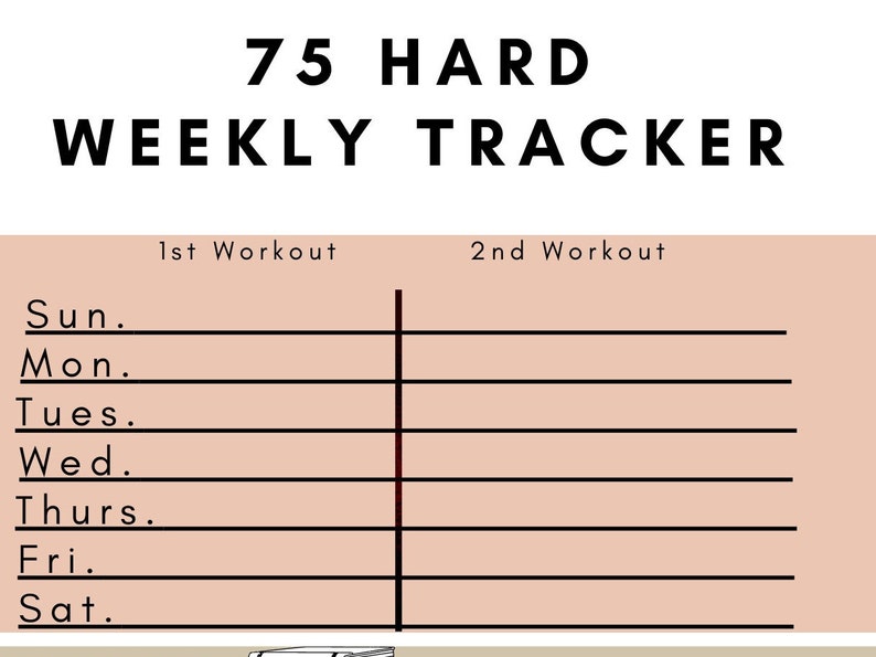 75 Hard Challenge Printable Trackers Etsy Hong Kong