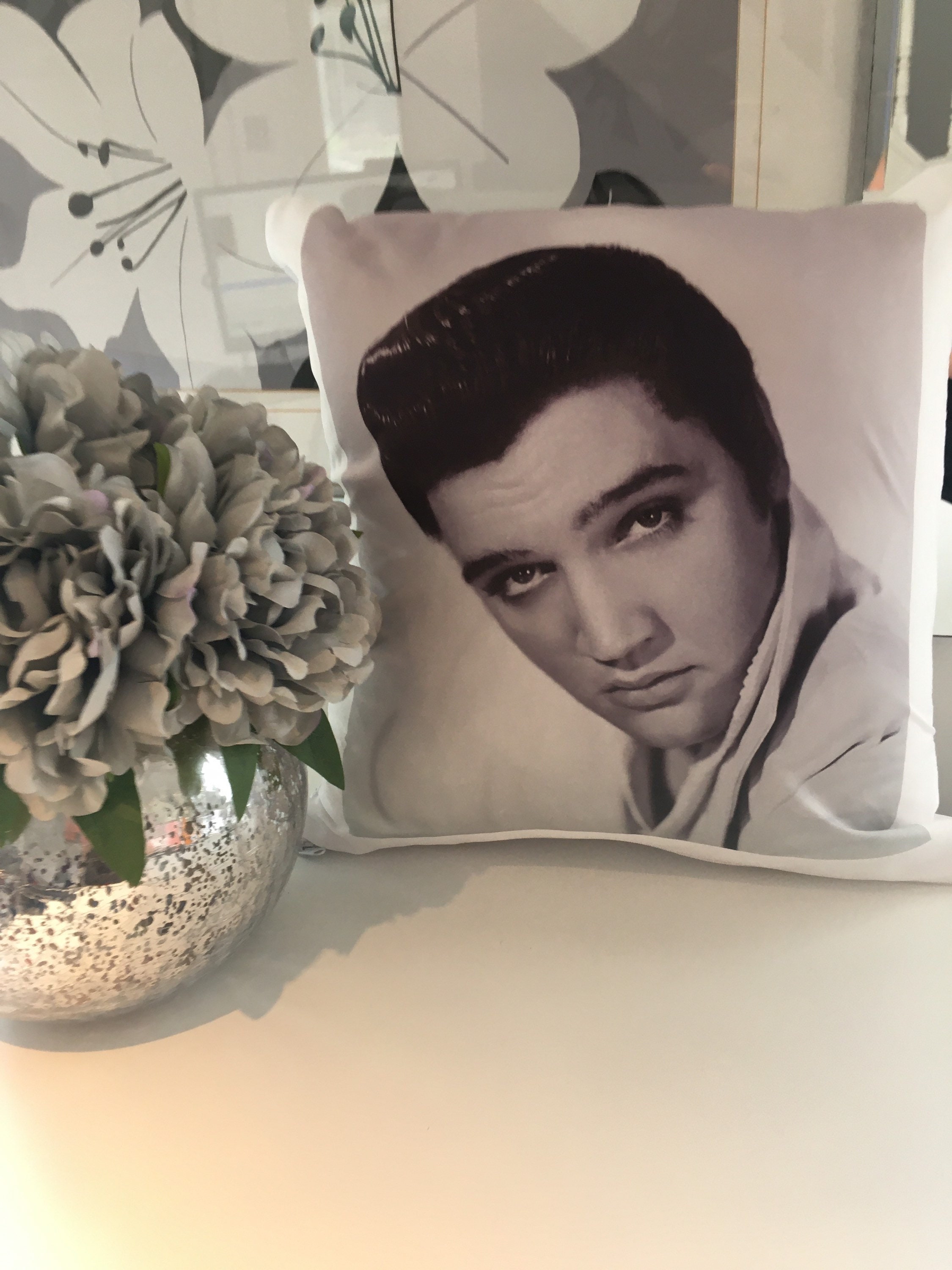 Elvis cushion rockstar king of rock and roll legend the king hollywood