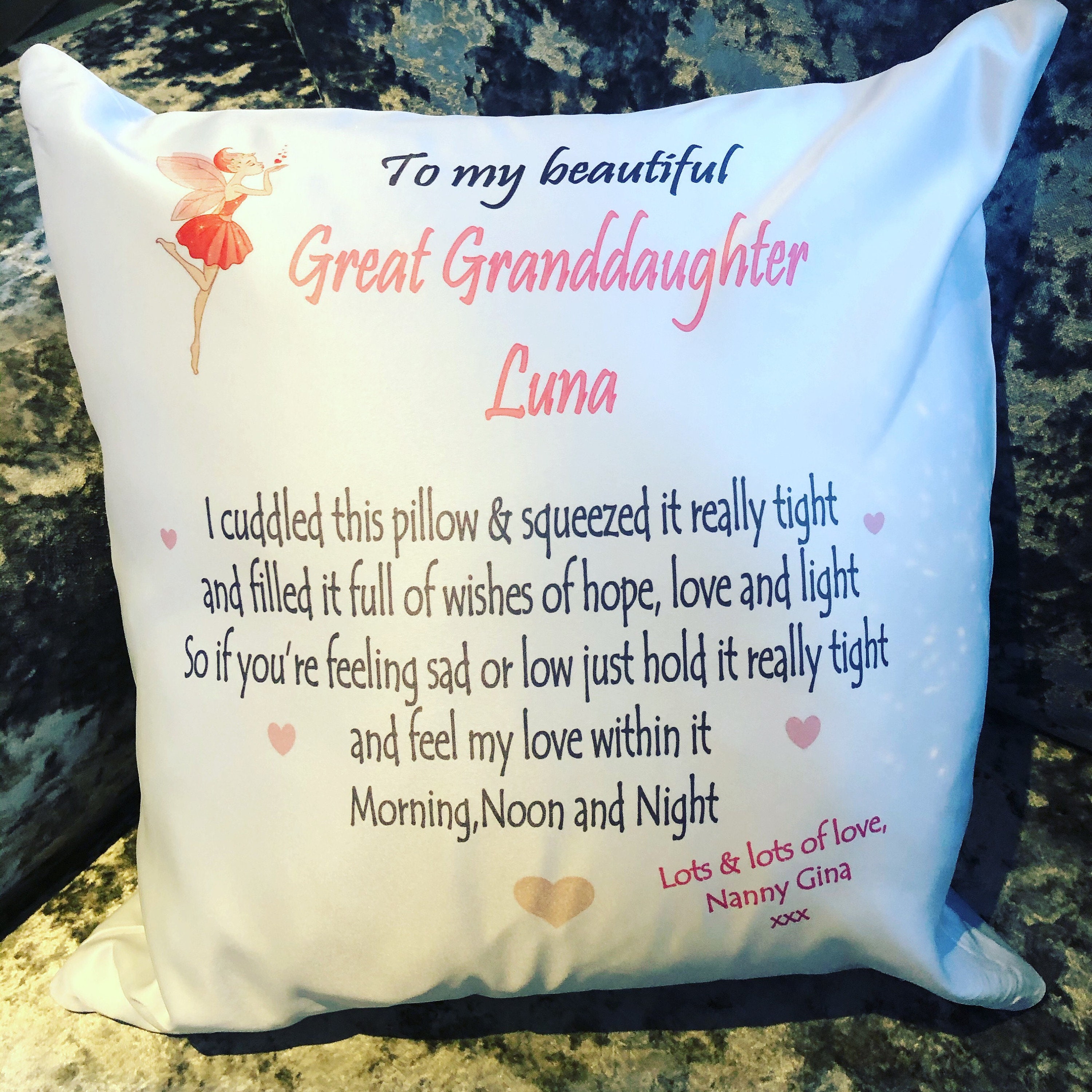 Great Granddaughter Cushion Special Gift Loved One Hugs | Etsy UK