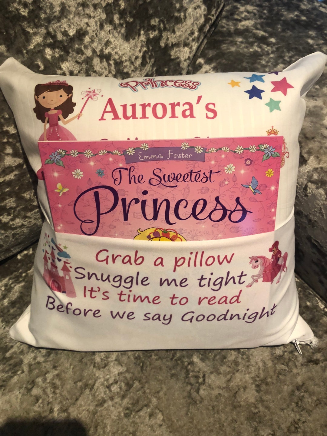 Coussin de lecture personnalisé pour enfants, coussin de