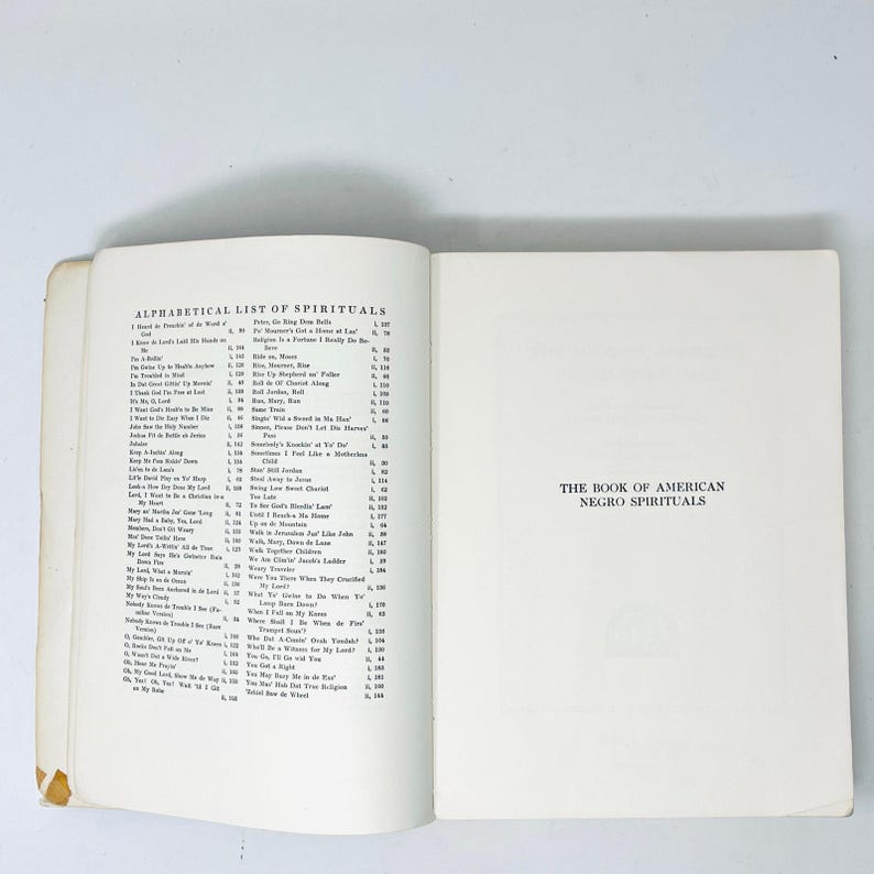 The Books of American Negro Spirituals Vintage Paperback James Weldon Johnson Civil Rights Era Music Spirituals image 6