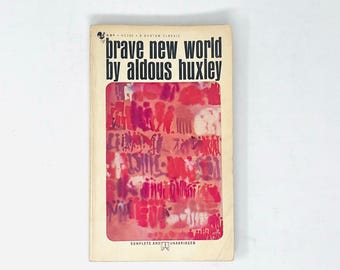 Brave New World Vintage Bantam Paperback Aldous Huxley Dystopian Classic Novel