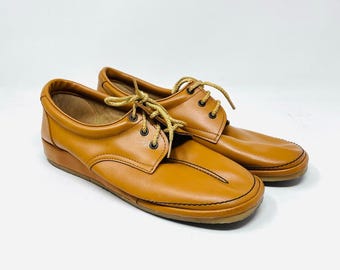 Dr. Martens 8651 Vintage Made in England Tan Brown Leather Platform Oxfords 4 Dr. Martens 8651 Brown Leather Platform Oxfords Made In  main image 2