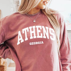 Athen Georgia Hemd, Komfortfarben Athen-Sweatshirt, Georgia Urlaubsreise Souvenir, Studenten-Sweatshirt Athen GA Umzug nach Georgien Geschenk