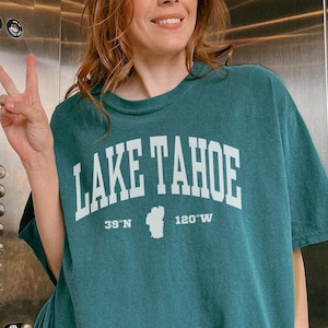 Lake Tahoe Shirt, Comfort Colors Lake Tahoe Tshirt, Family Vacation Trip Souvenir Gift, Outdoors Camping Lake Life