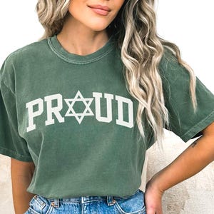Stolzes jüdisches Hemd, Komfortfarben jüdisches Sweatshirt, Davidstern Hemd, Chanukka-Sweatshirt, hebräisches jüdisches Rundhalsausschnitt, Israel Souvenir Geschenk