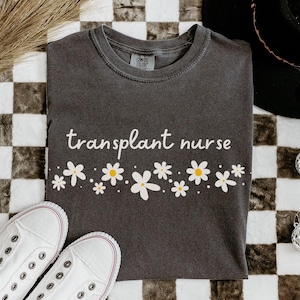 Camiseta de enfermera de trasplantes, colores cómodos, regalo de graduación para estudiantes de enfermería, camiseta de donación de órganos BMT